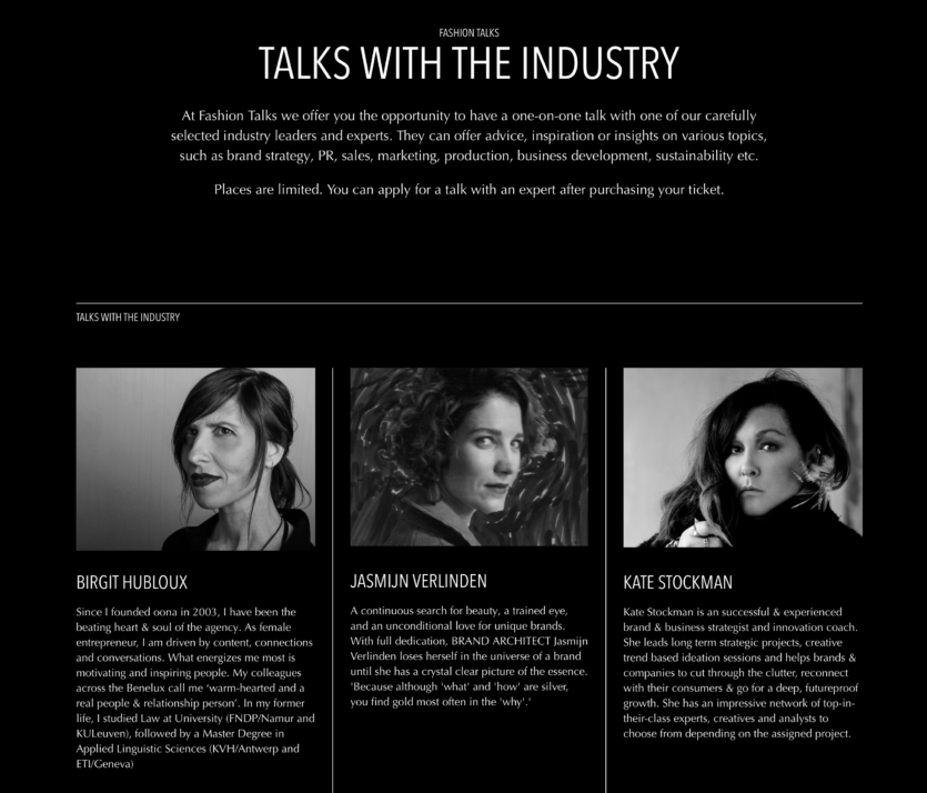 Fashion talks2021_one2one sessions with industryleaders